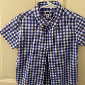 Janie and Jack size 5 tea blue gingham button down